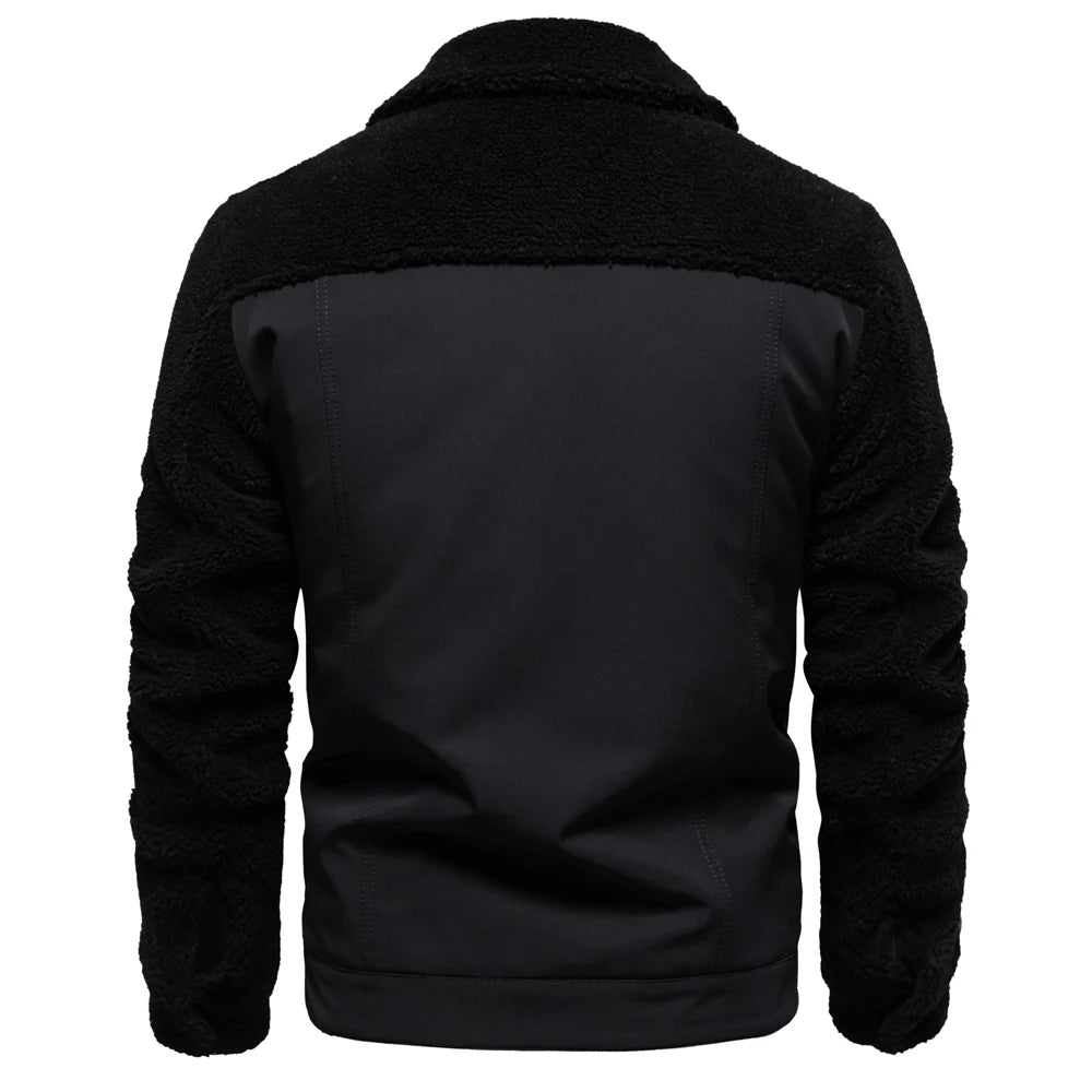 Veste Doublée Sherpa Homme | Suède-Look | Chaleur & Style Robuste