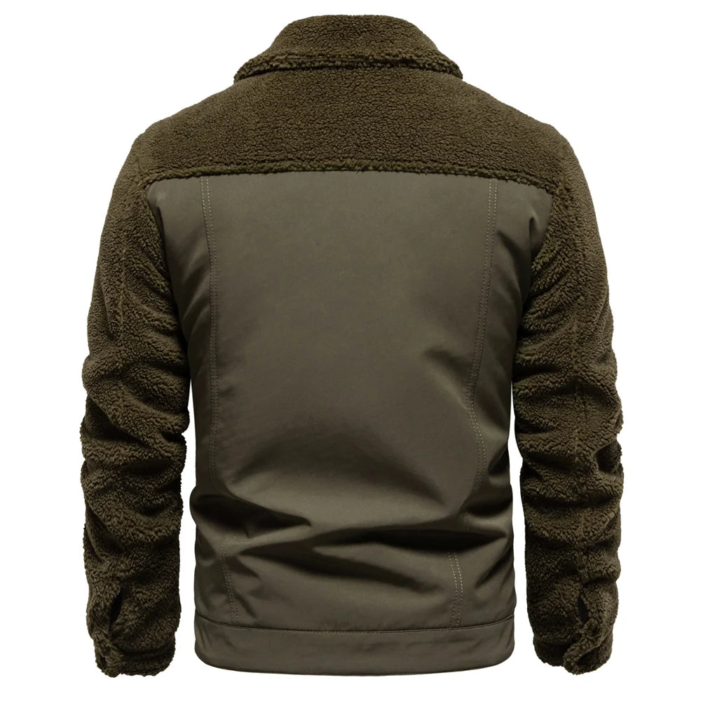Veste Doublée Sherpa Homme | Suède-Look | Chaleur & Style Robuste