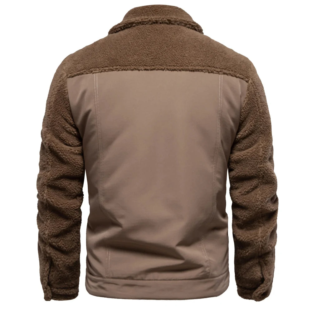 Veste Doublée Sherpa Homme | Suède-Look | Chaleur & Style Robuste
