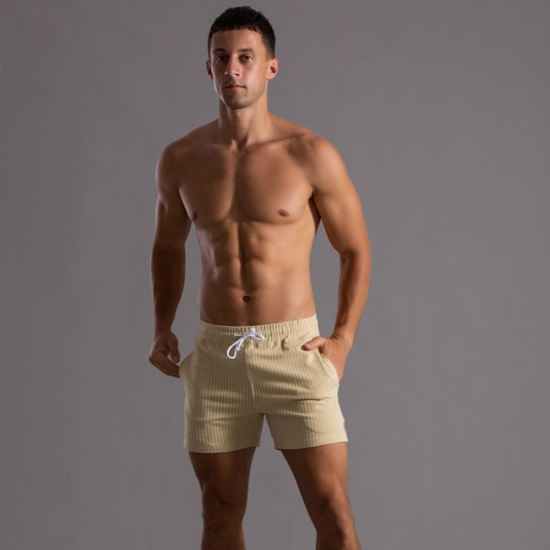 Short de Bain Côtelé | Polyester | Rétro & Séchage Rapide