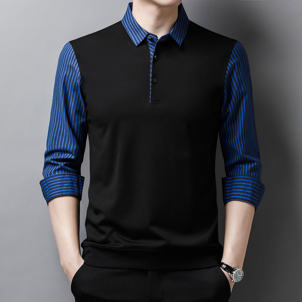 Pull 2-en-1 avec Chemise | Slim Fit | Élégance Smart-Casual