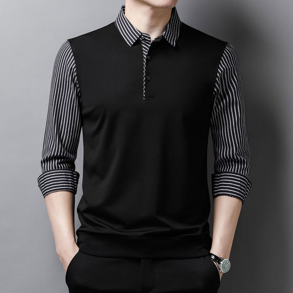 Pull 2-en-1 avec Chemise | Slim Fit | Élégance Smart-Casual