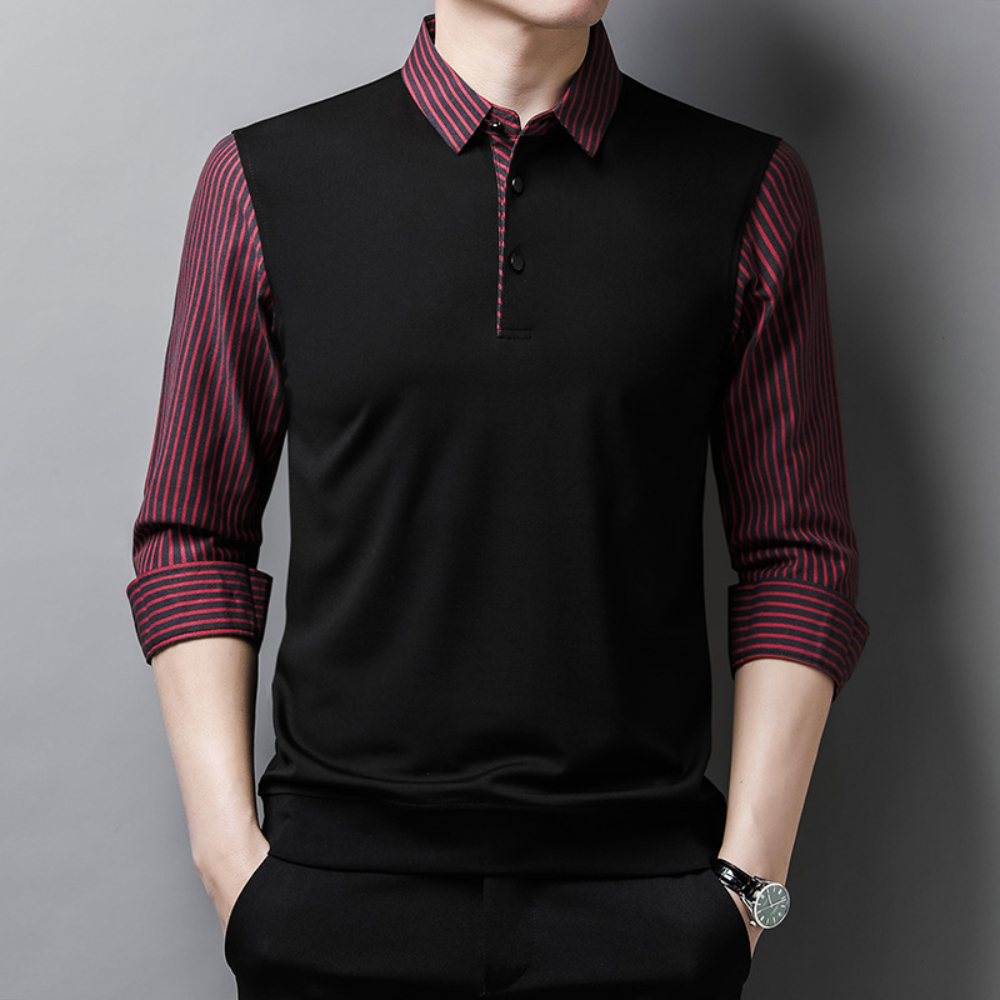 Pull 2-en-1 avec Chemise | Slim Fit | Élégance Smart-Casual