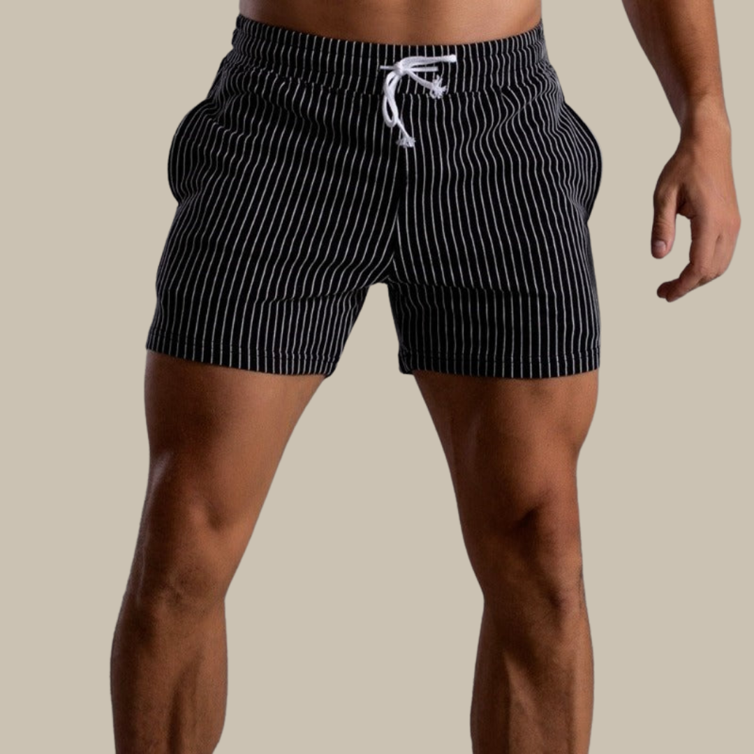 Short de Bain Côtelé | Polyester | Rétro & Séchage Rapide