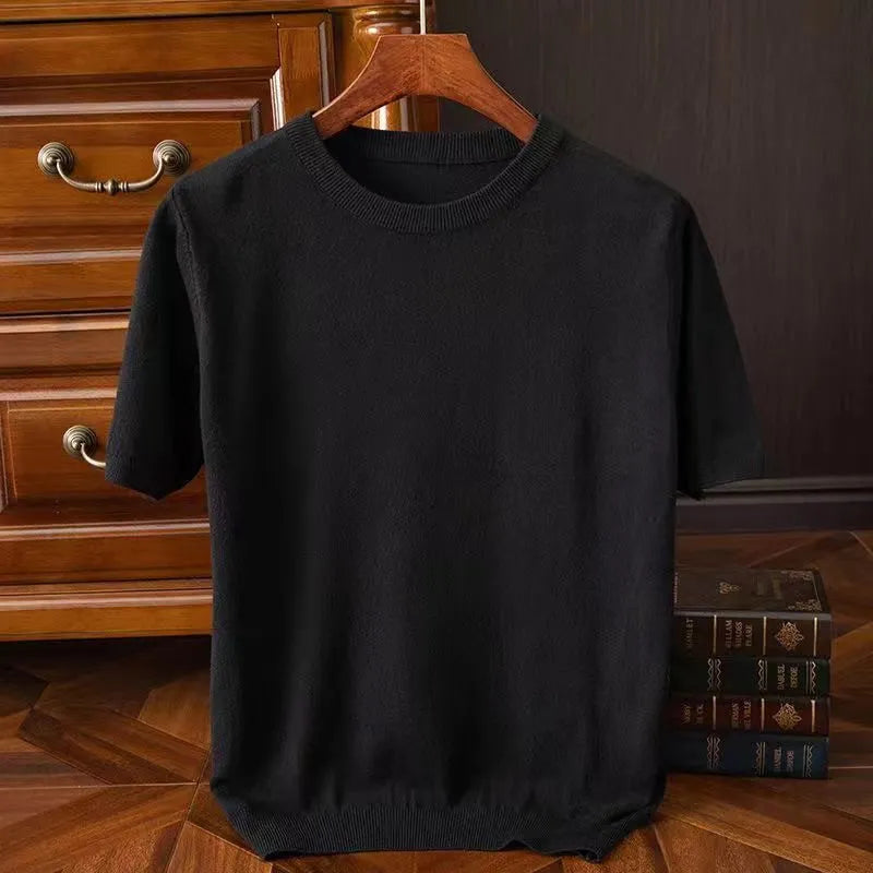 Pull Maille Fine Manches Courtes | Soft Knit | Élégance Minimaliste