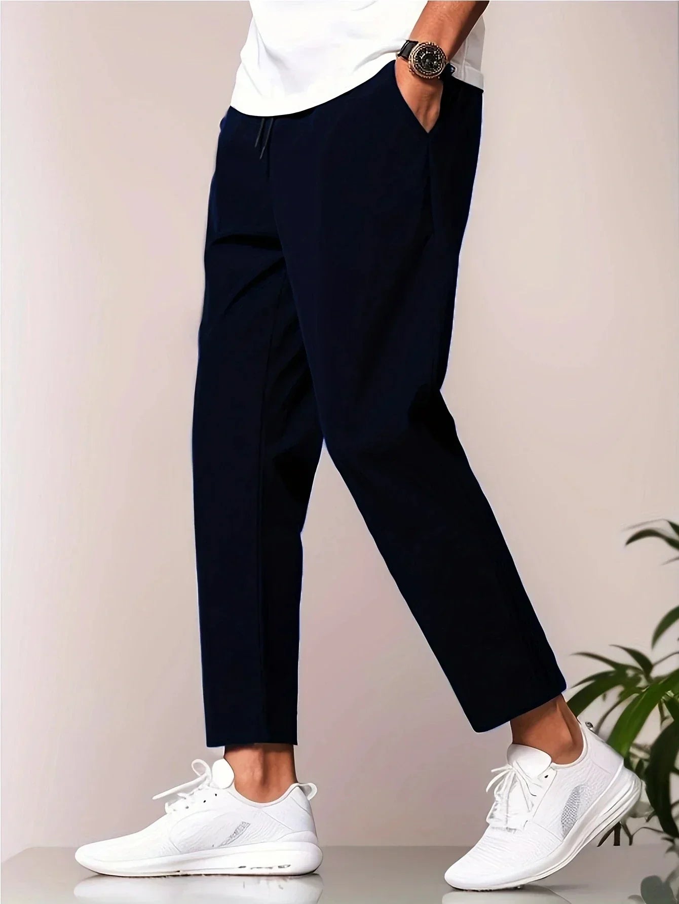 Urban Cropped Trouser Homme | Tapered Fit | Élégance Minimaliste & Moderne