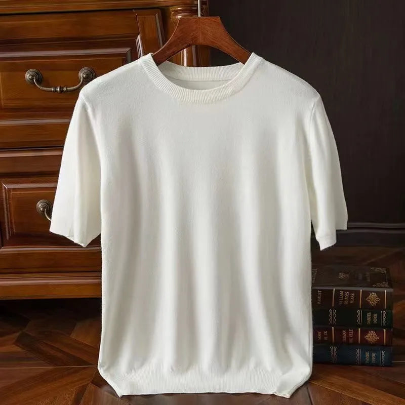 Pull Maille Fine Manches Courtes | Soft Knit | Élégance Minimaliste