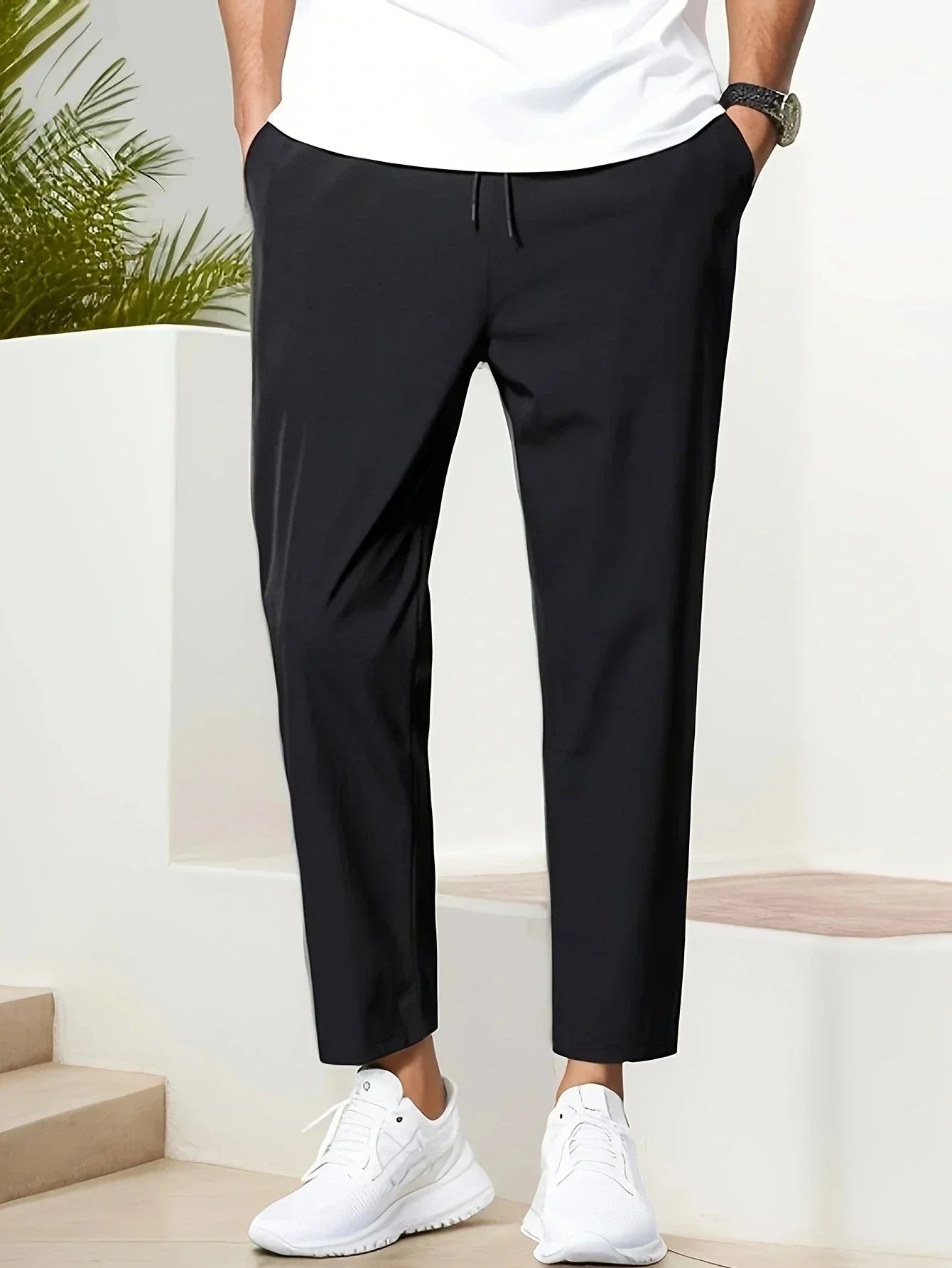 Urban Cropped Trouser Homme | Tapered Fit | Élégance Minimaliste & Moderne