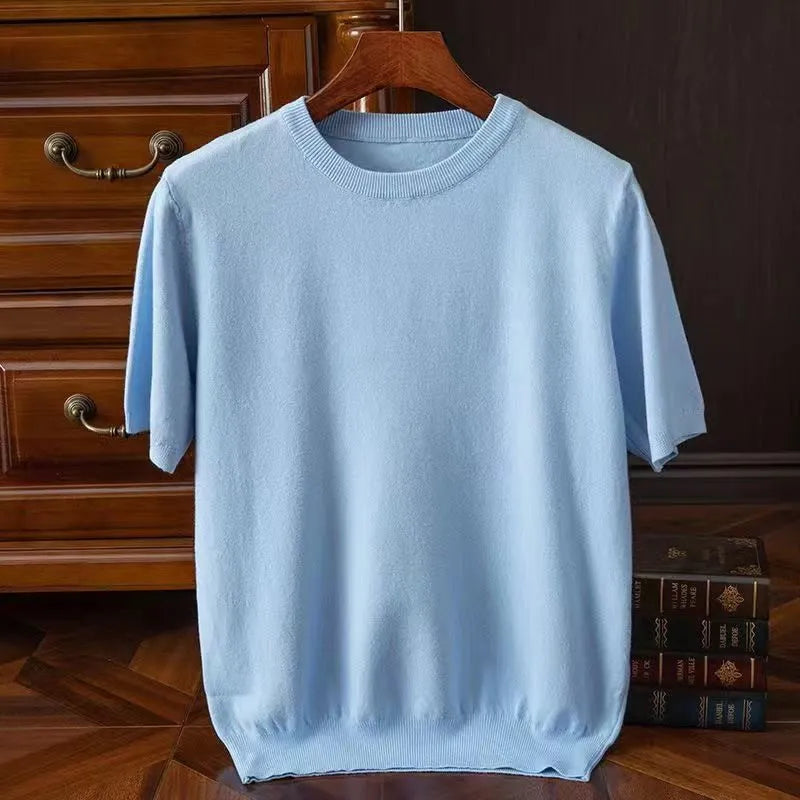 Pull Maille Fine Manches Courtes | Soft Knit | Élégance Minimaliste