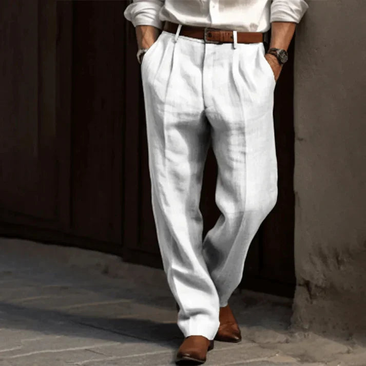 Pantalon Classique en Lin Homme | 100 % Lin | Élégance Légère & Intemporelle