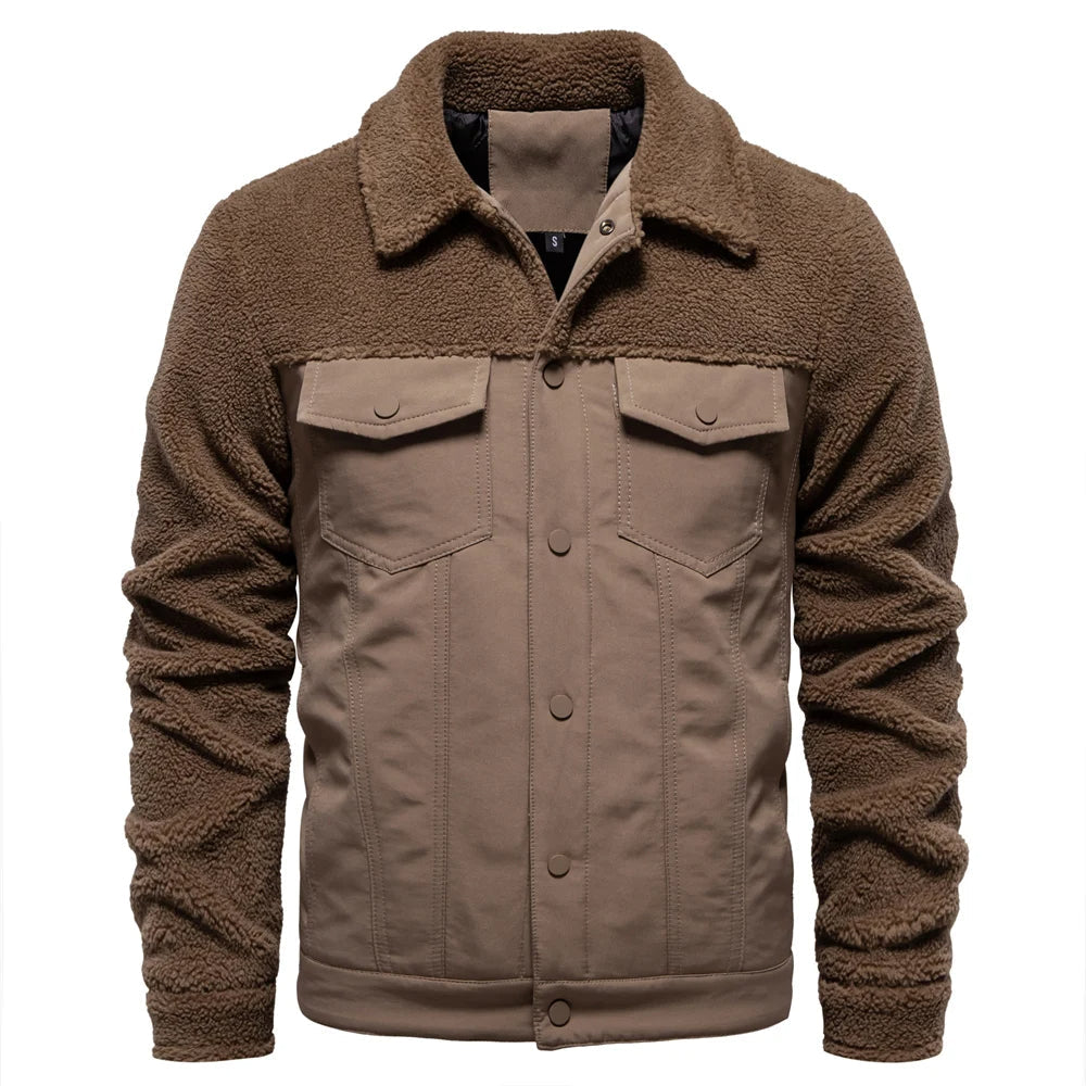 Veste Doublée Sherpa Homme | Suède-Look | Chaleur & Style Robuste