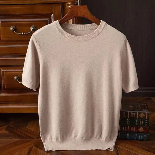 Pull Maille Fine Manches Courtes | Soft Knit | Élégance Minimaliste