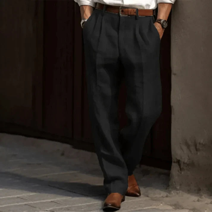 Pantalon Classique en Lin Homme | 100 % Lin | Élégance Légère & Intemporelle