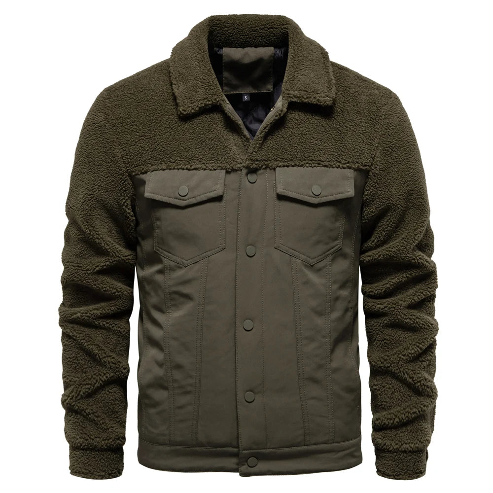 Veste Doublée Sherpa Homme | Suède-Look | Chaleur & Style Robuste
